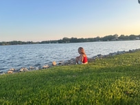 Best view for watching the sunset over the lake