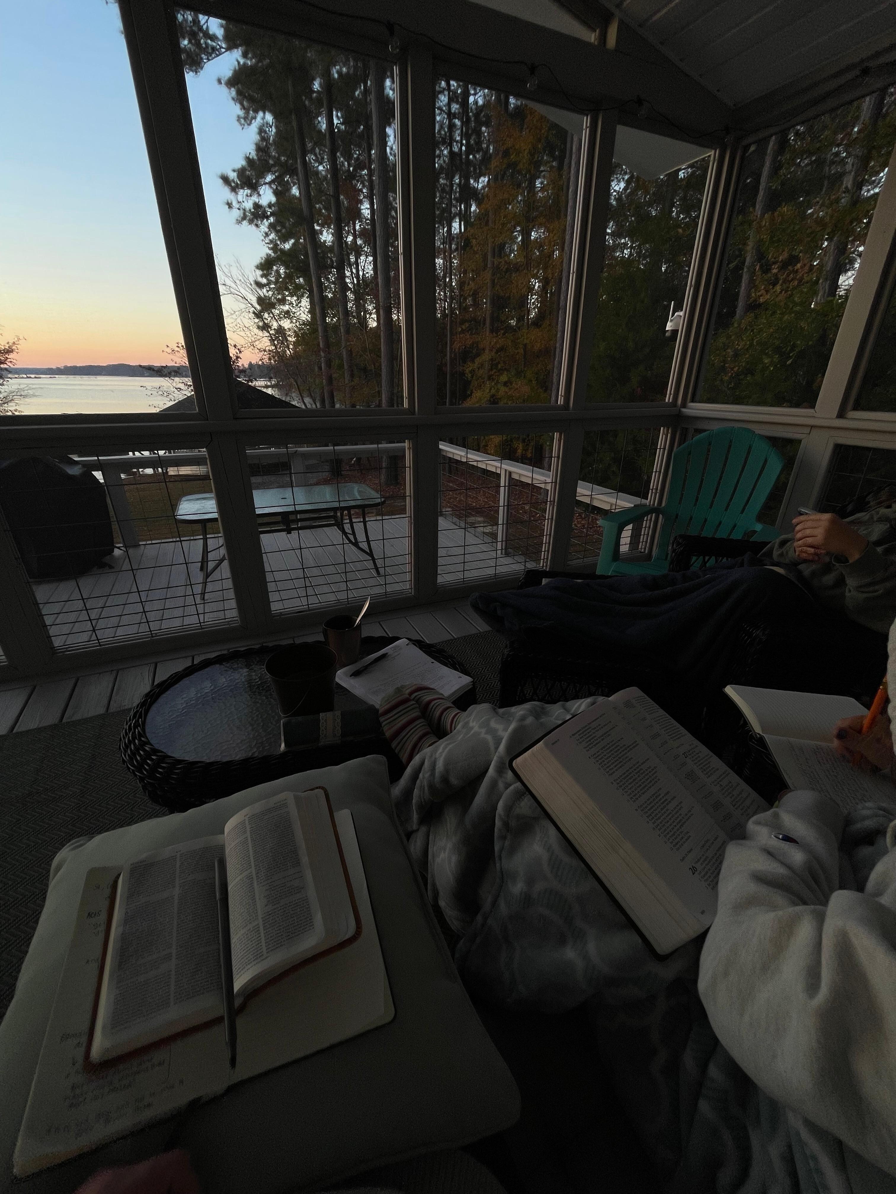 Saturday morning on the porch 