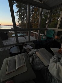 Saturday morning on the porch