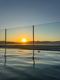 Sunset from the roof pool