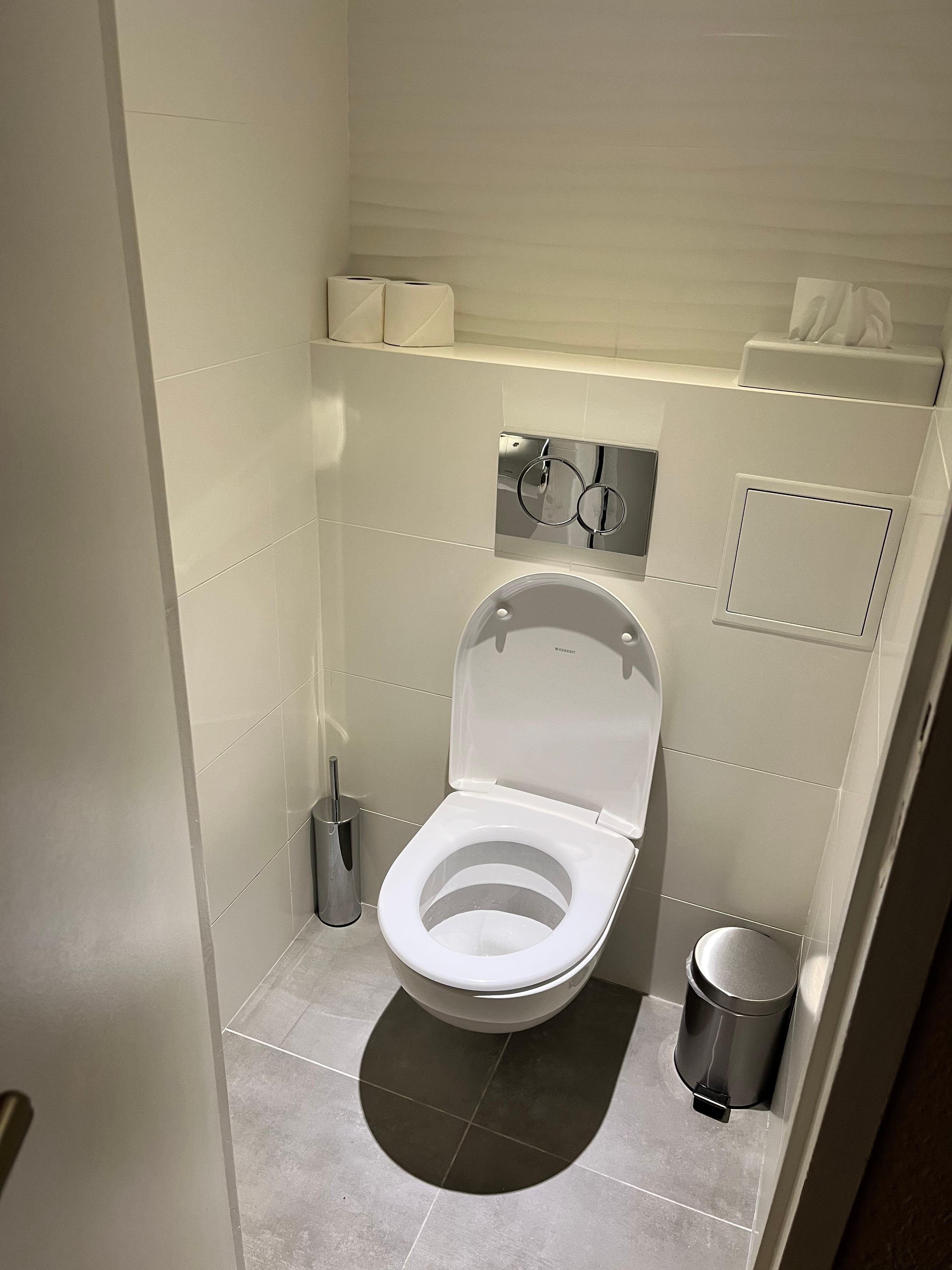 Water closet (toilet is often separate in Paris)