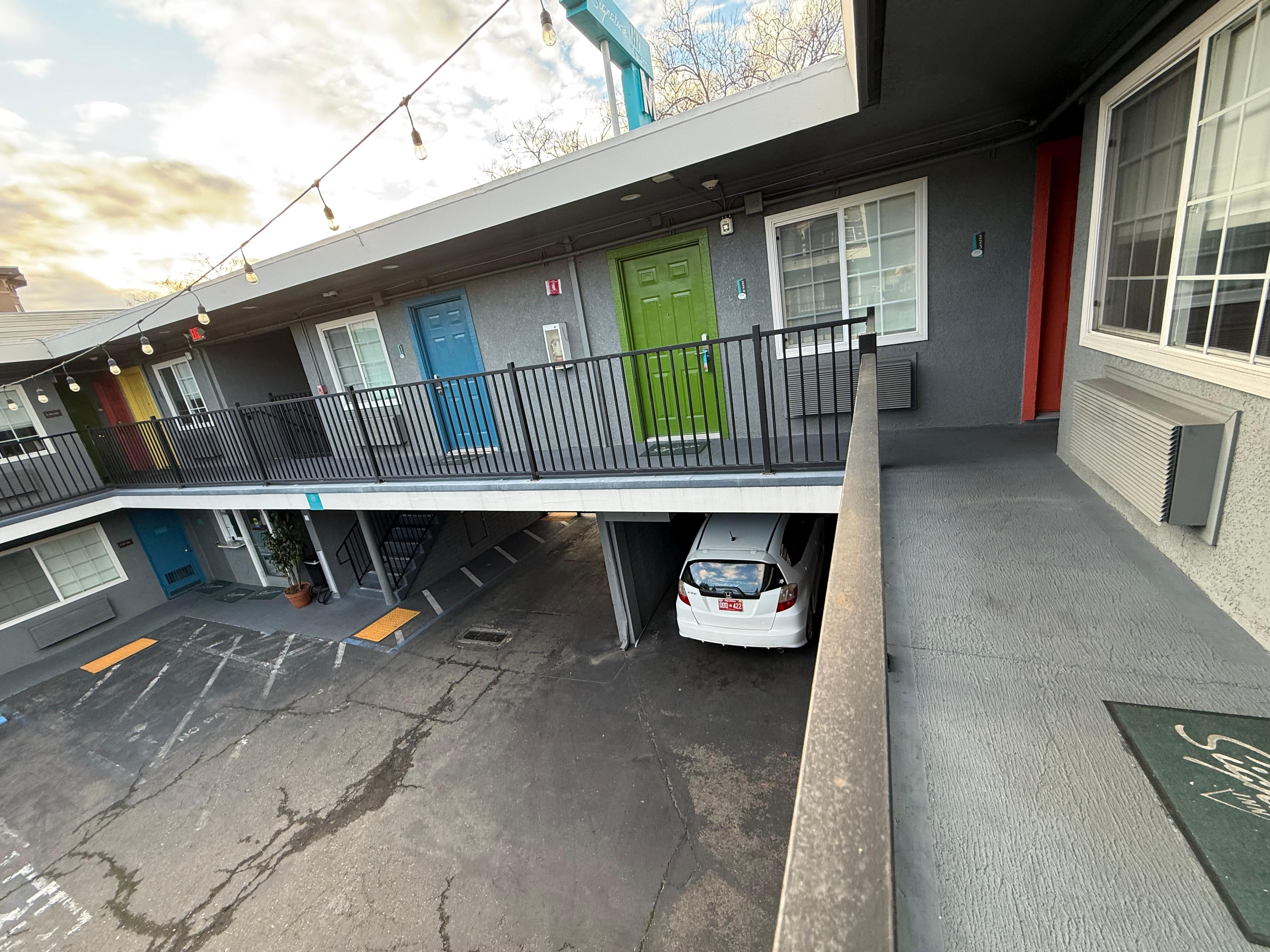 Limited parking- very small spaces. 