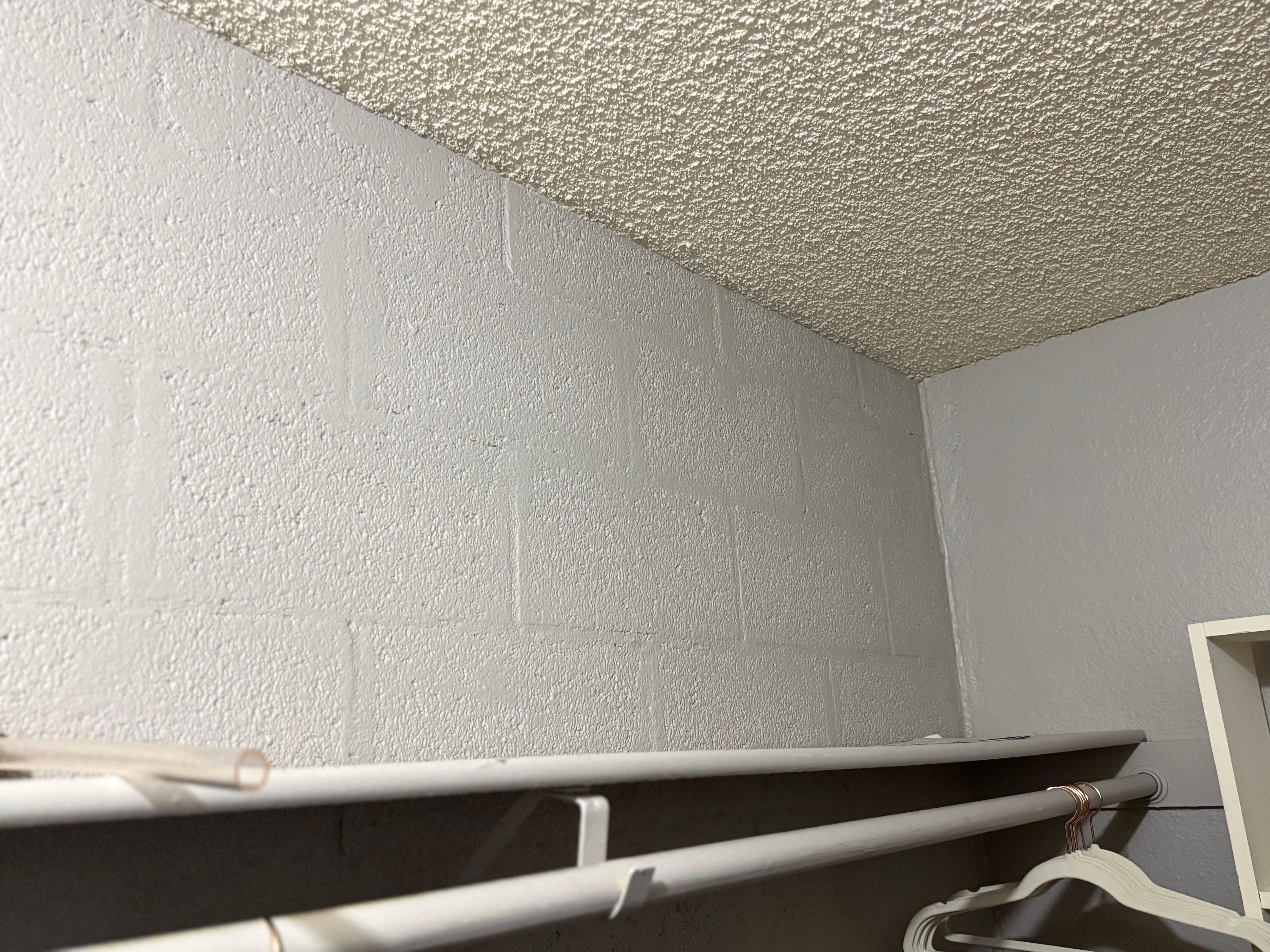 Concrete block interior finish