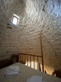 The bed in the loft!