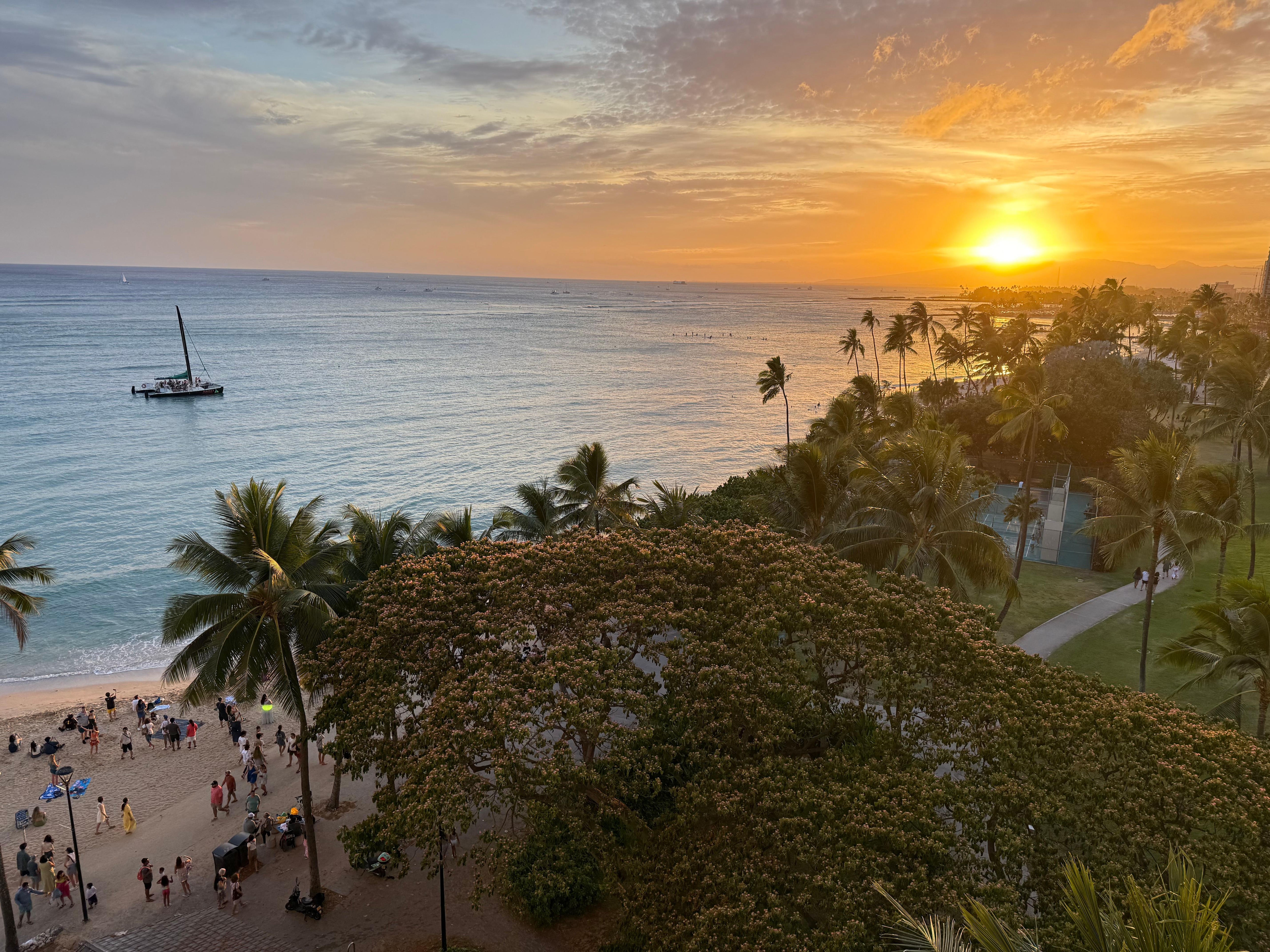 Sun going down, taken from the balcony 