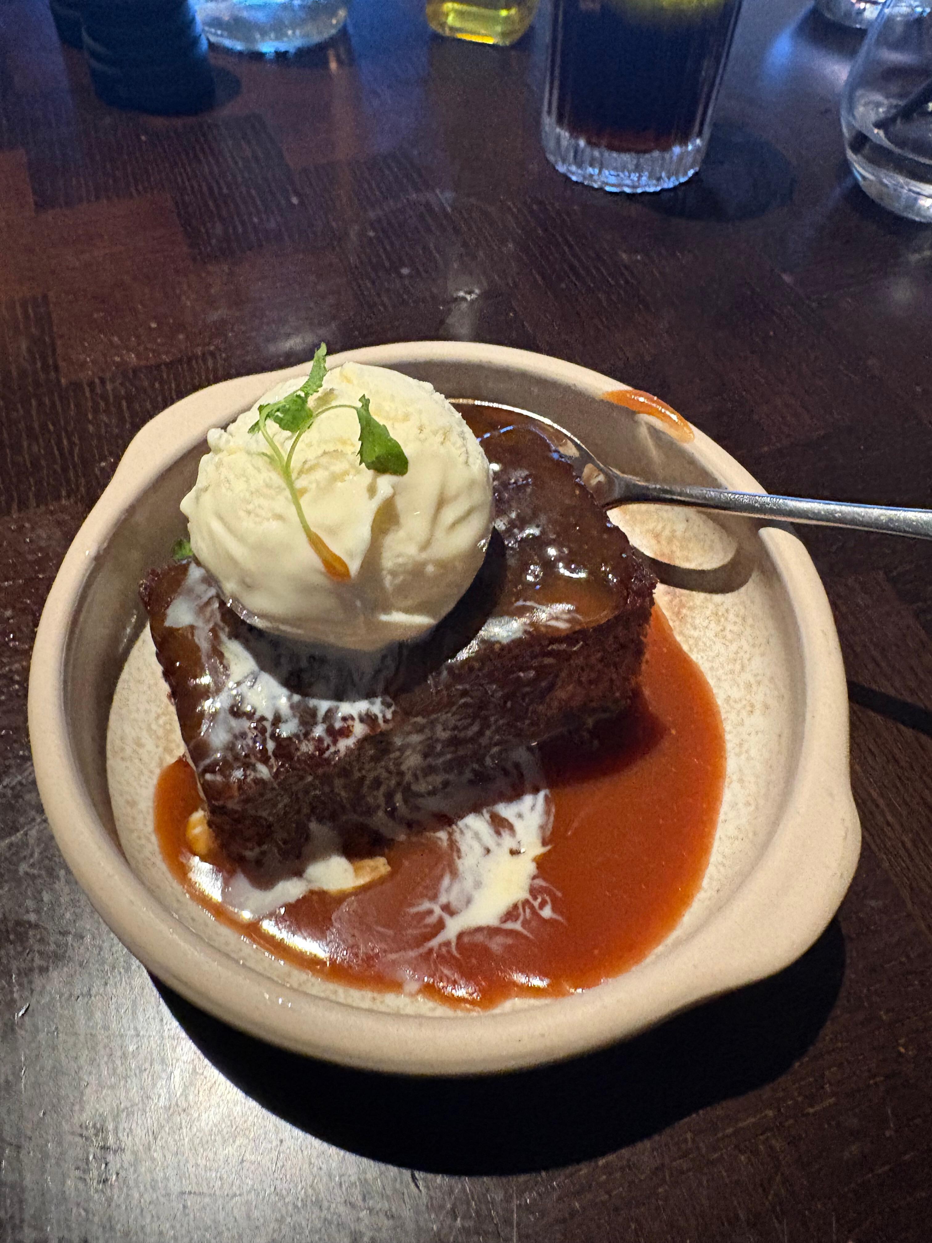 A desert menu