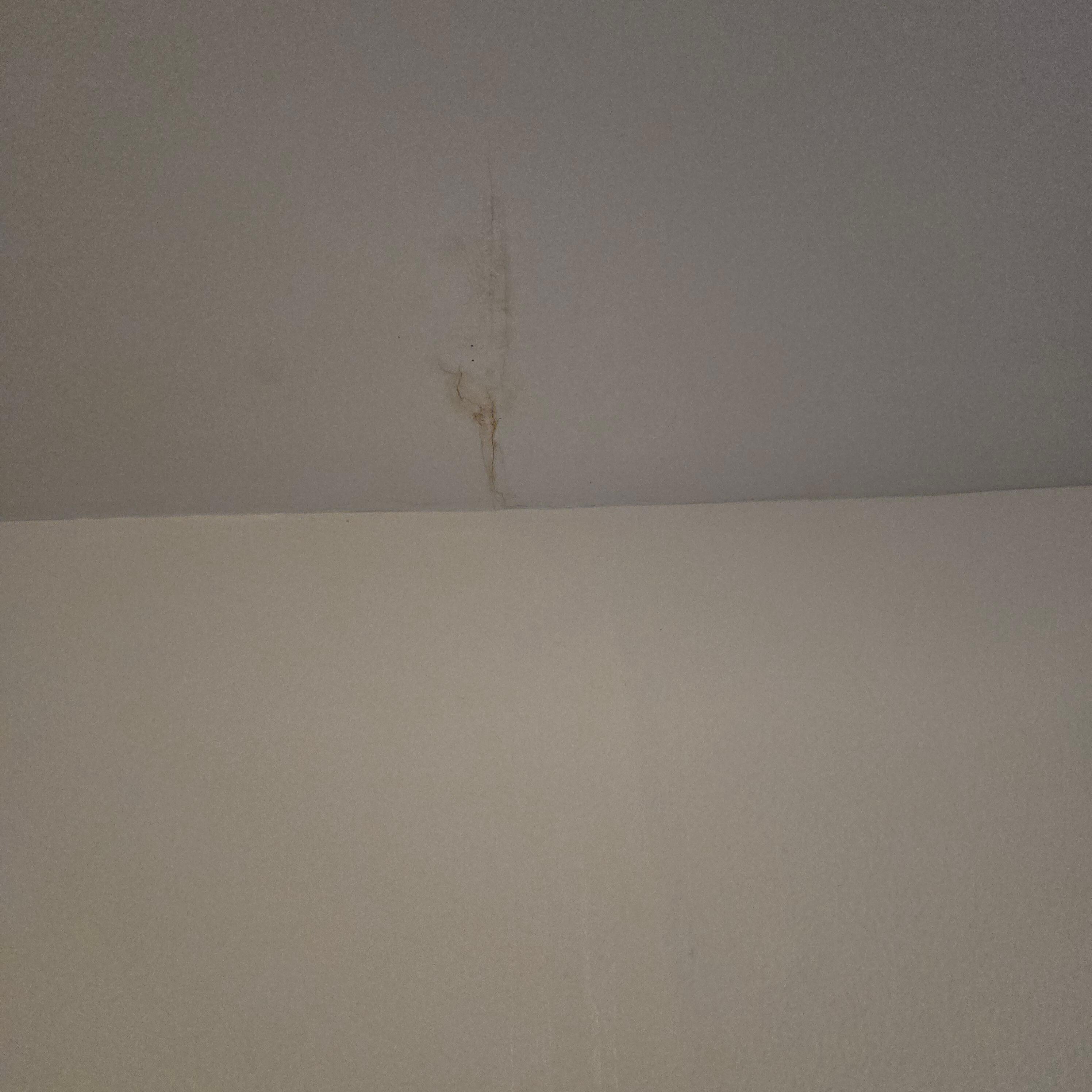 Ceiling cracks for rain drips