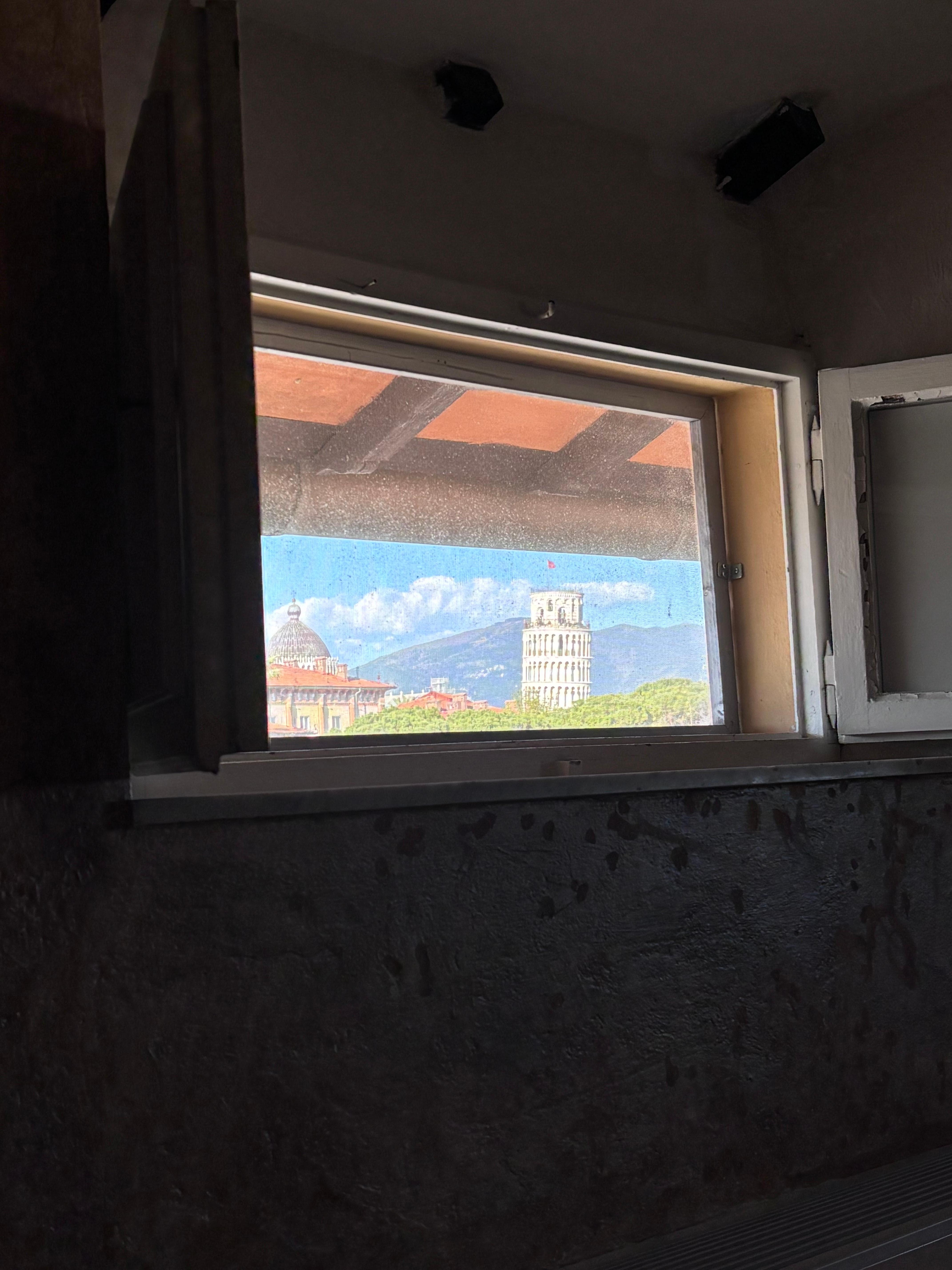 View of the tower from the bed