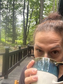 Coffee on deck in the morning