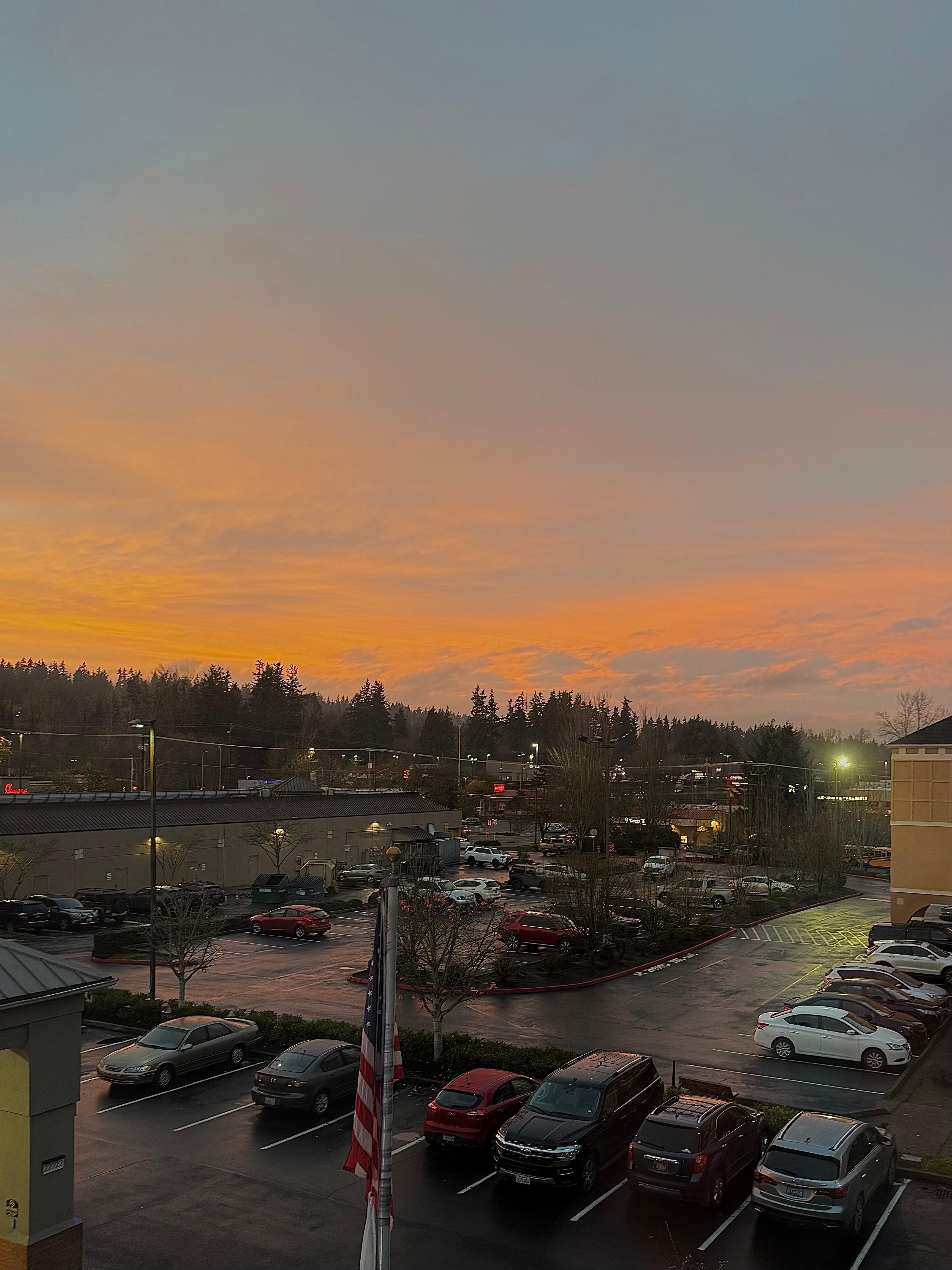 Looking east from our room. Kind of a backwards sunset.