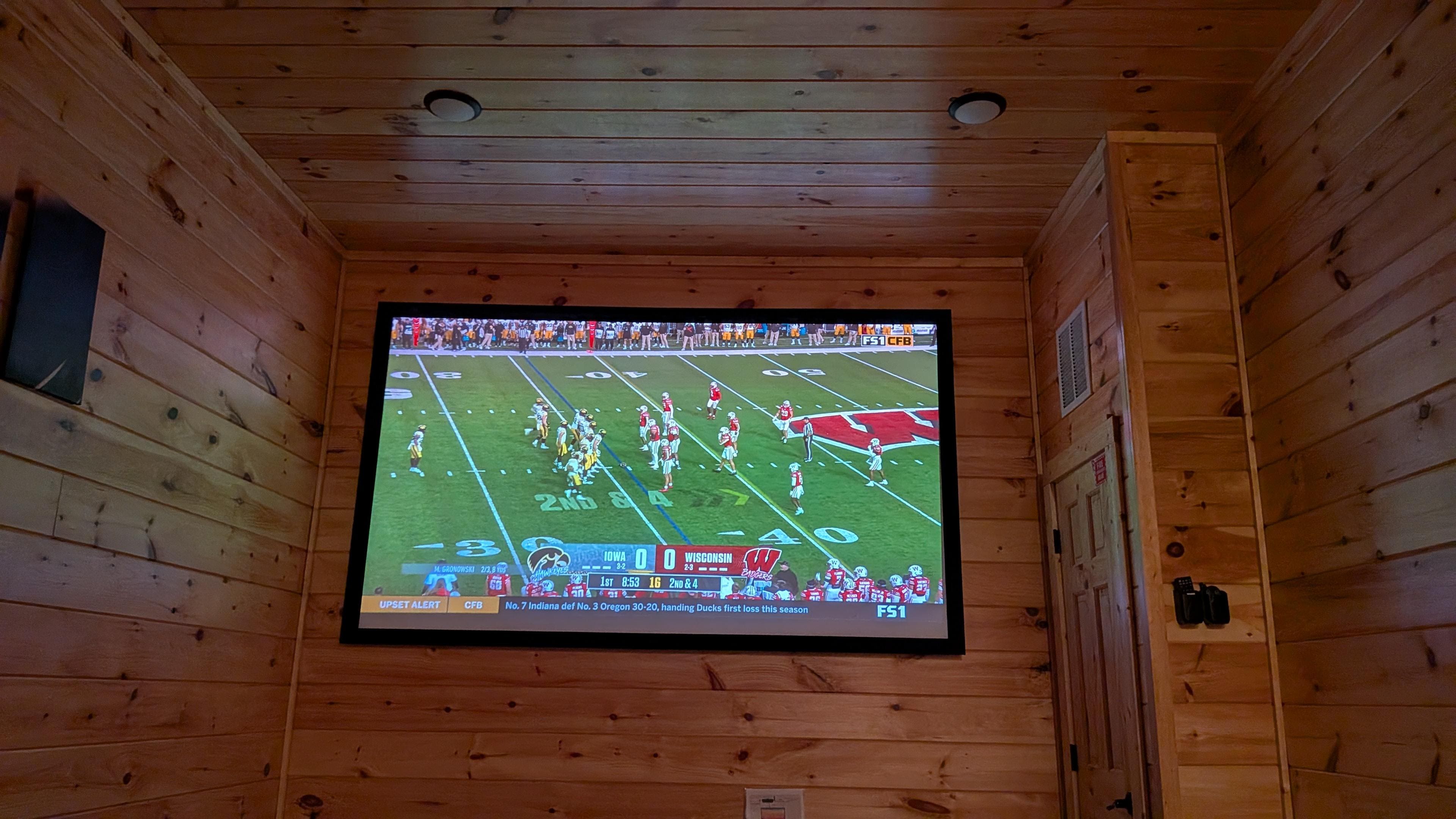 The theatre room very nice to watch sporting events as well as movies.  Very nice sound system.