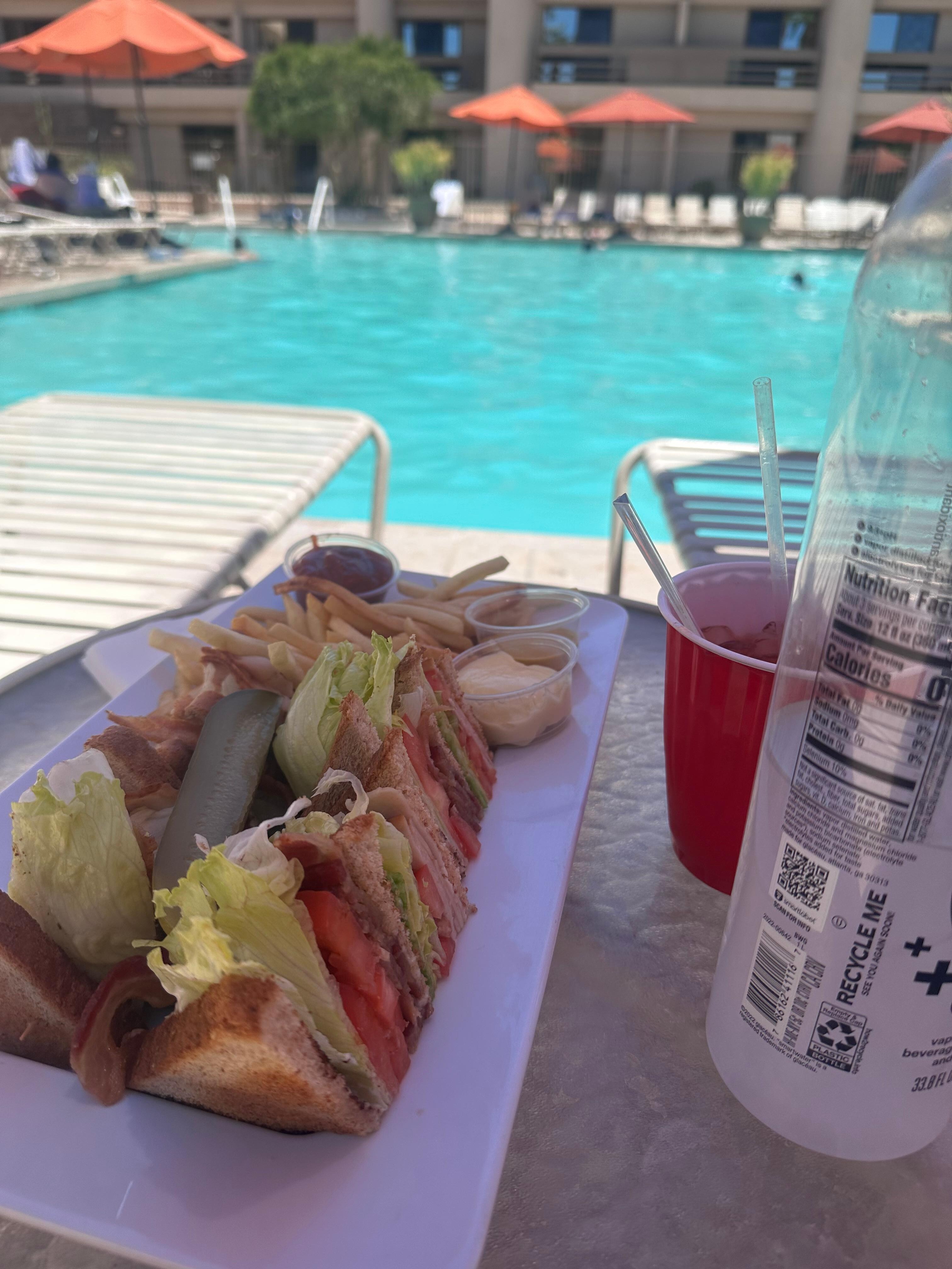 Lunch at the pool.