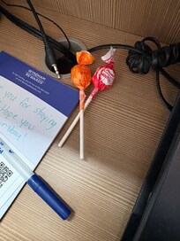 lolipops waiting for us in the room! Sometimes it’s the little things!
