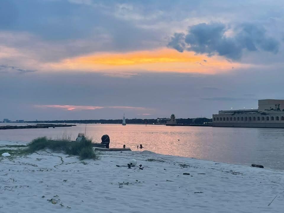 BILOXI BOAT TOUR SUNSET CRUISE TO DEER ISLAND HAD SOME CLOUDS BUT WAS AMAZING 