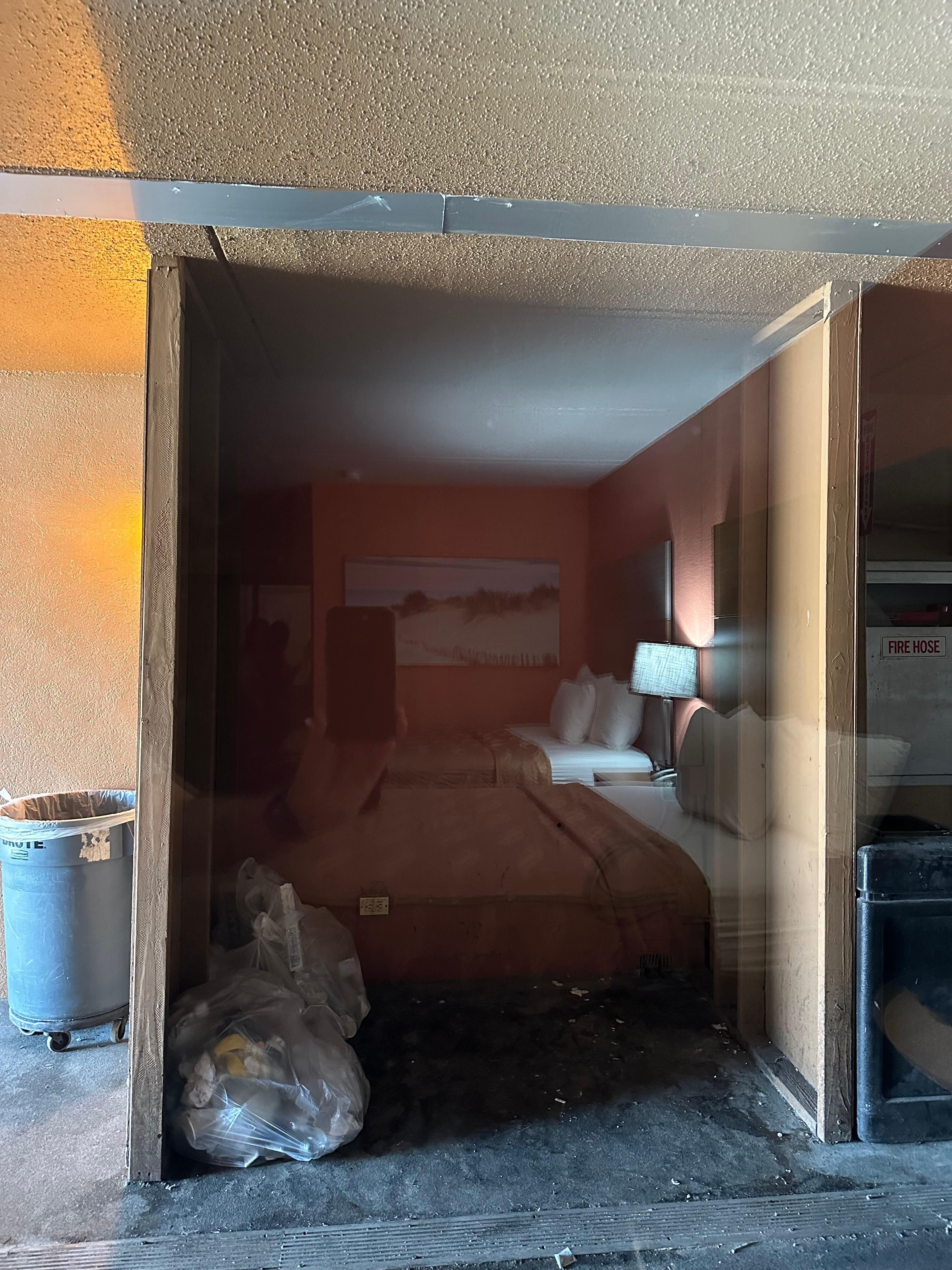 This was the view from our room. It smelled as bad as it looks. 