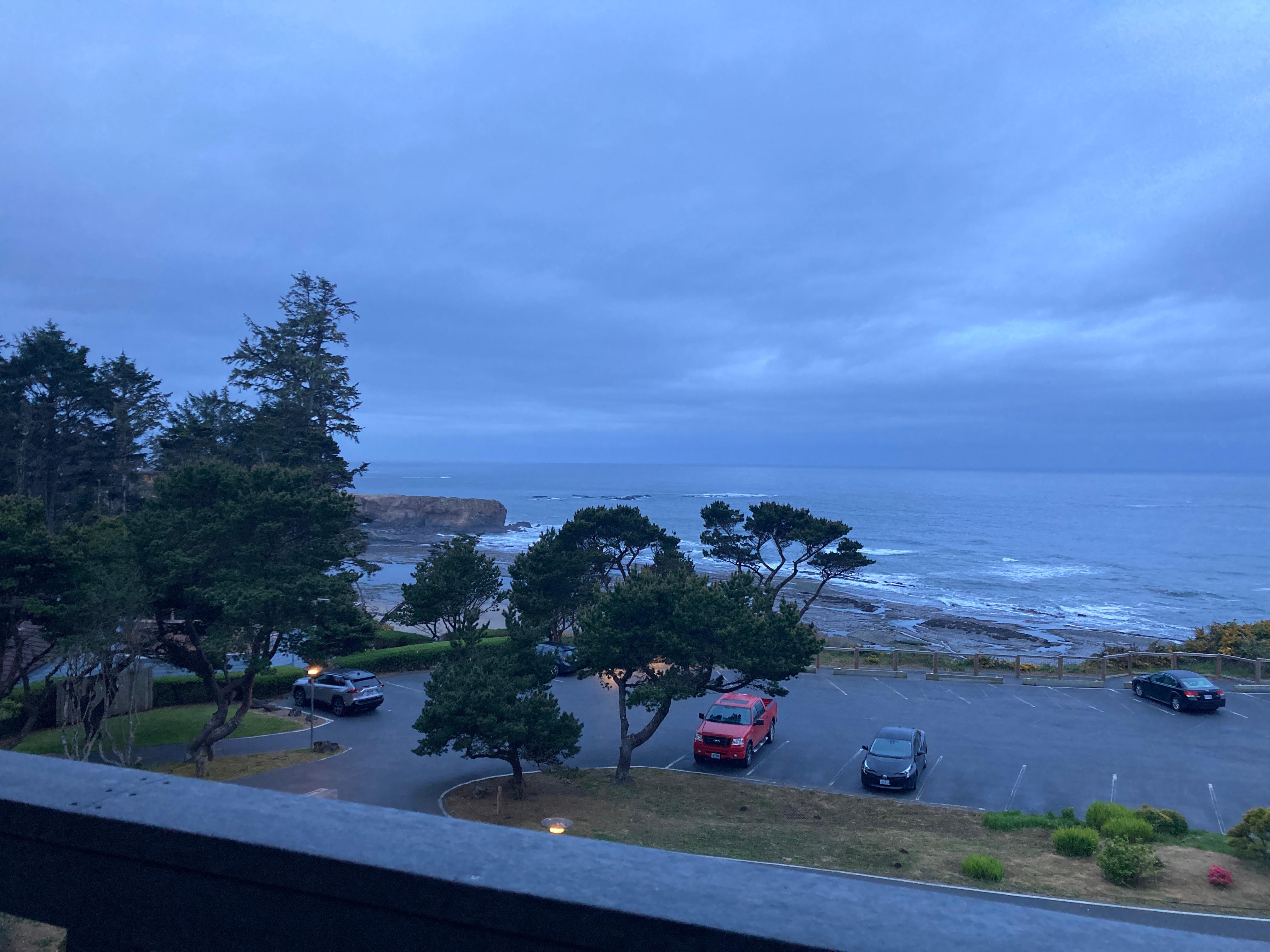 From balcony at sunrise