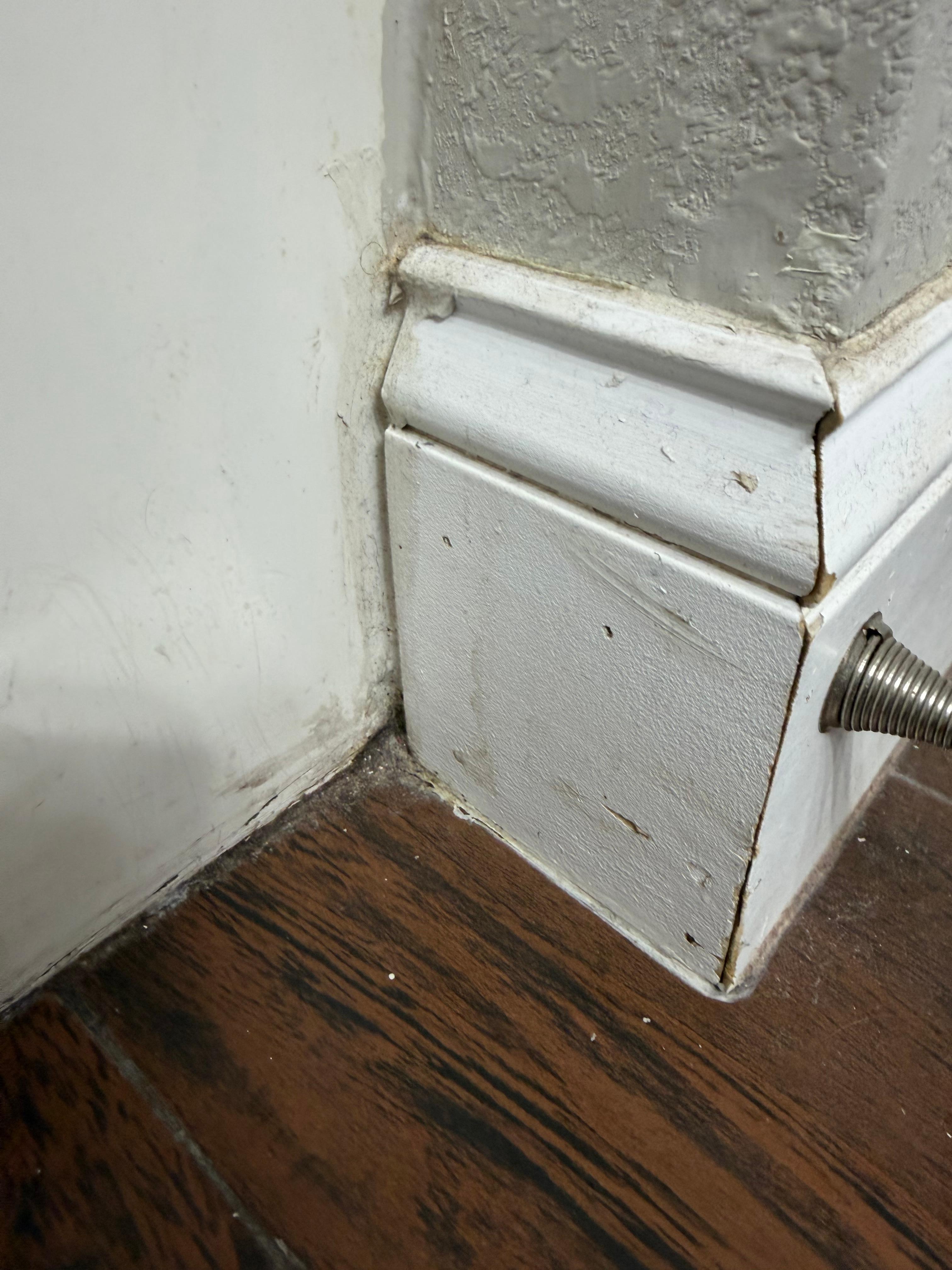 Room 249 dirty baseboard