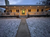 The Porch on the morning we left - had a light snowfall.