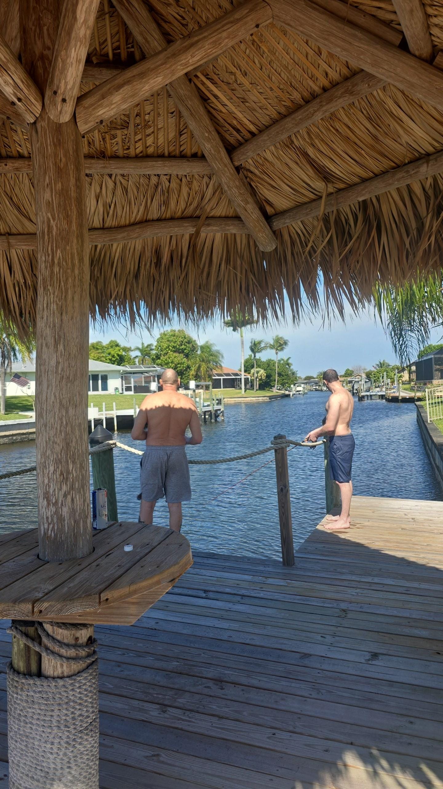 They enjoyed fishing off the dock. We got shrimp at bait store 
