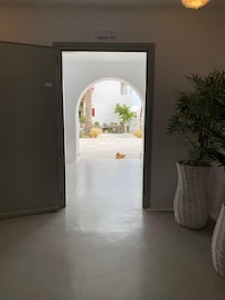 Entrance inside looking out