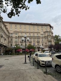 Outside of the hotel