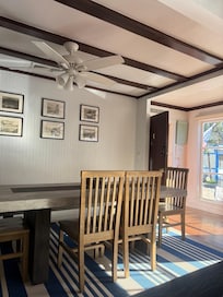 Big table, perfect for meals.