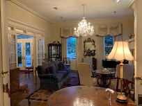 Parlor View while enjoying a glass of wine.