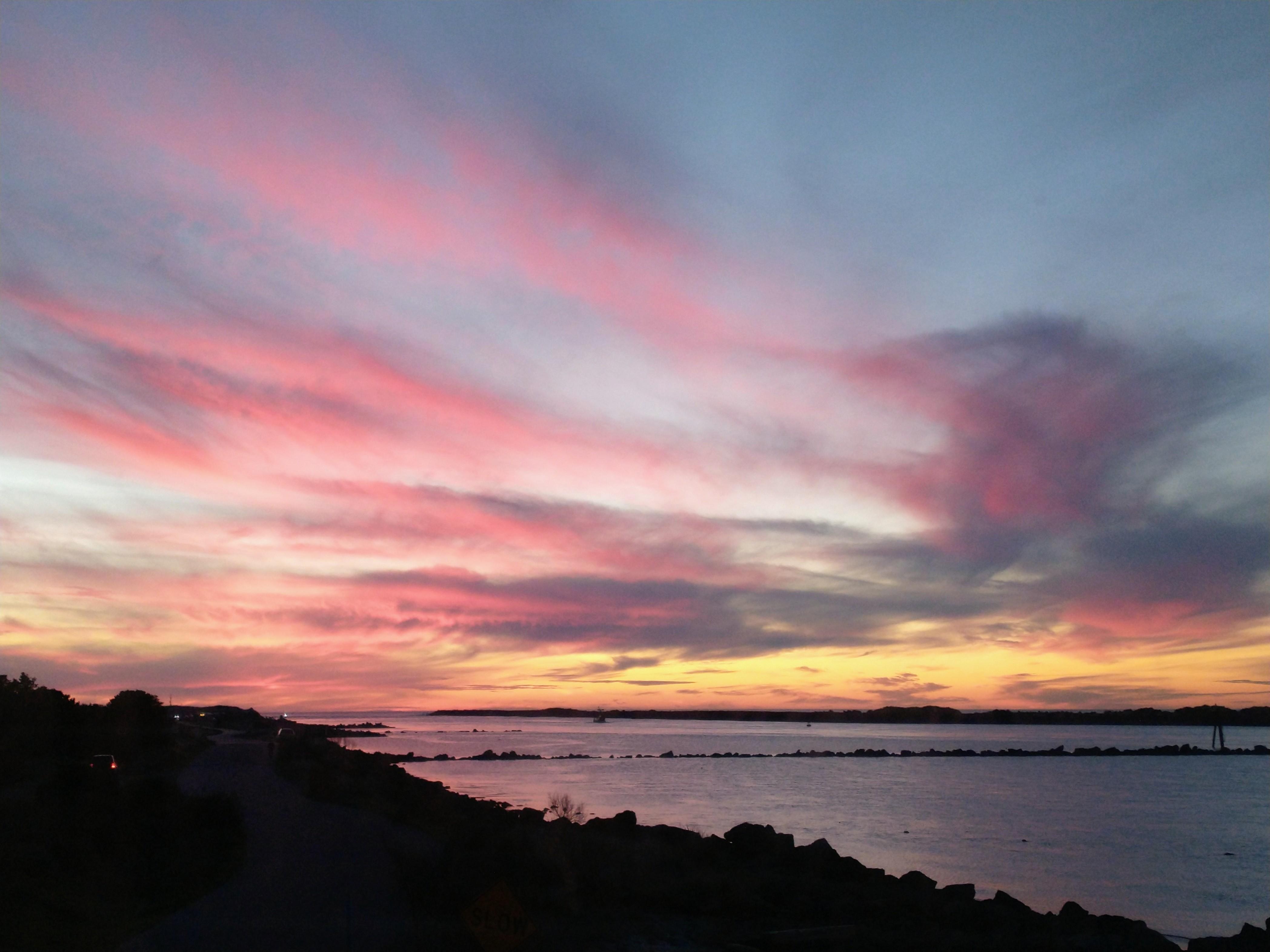 Sunset from the condo window