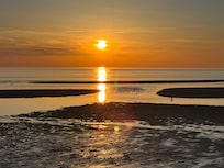 Beautiful sunsets the beach is maybe a 10 min easy walk