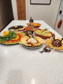 Counter space was wonderful for our pre Thanksgiving appetizers