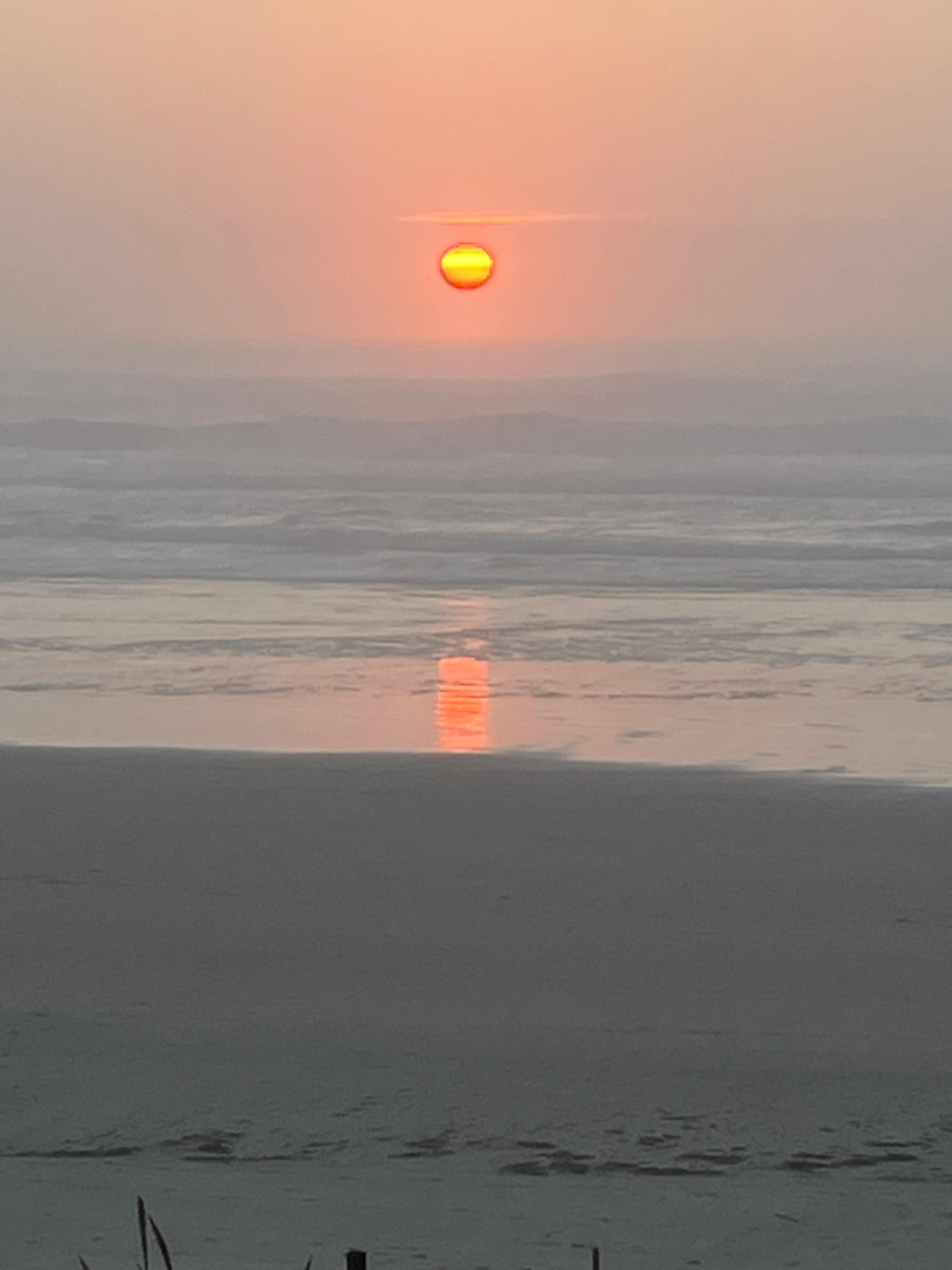 Sunset view from our balcony