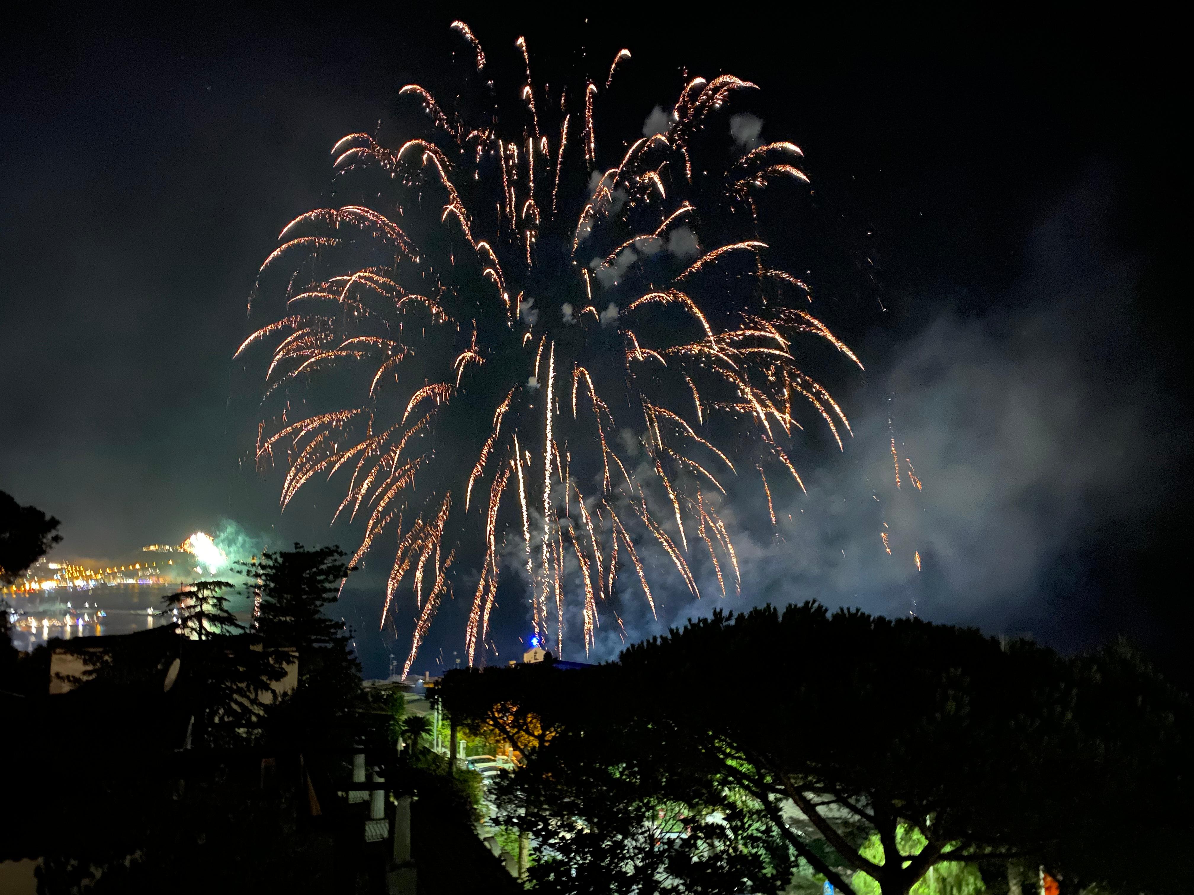 Vista desde la terraza de noche 