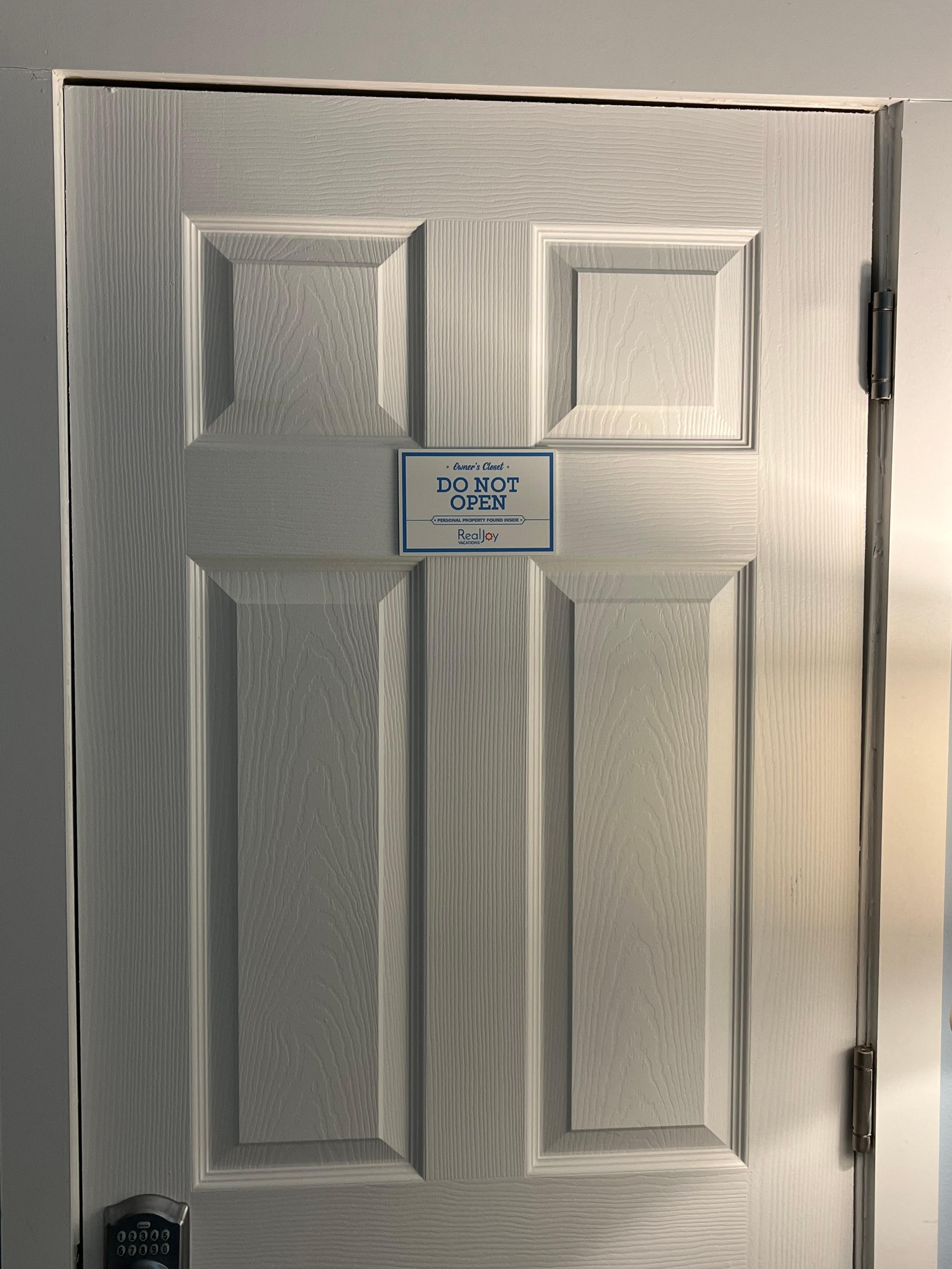 Bedroom owners closet 