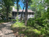 Lakeside view of house