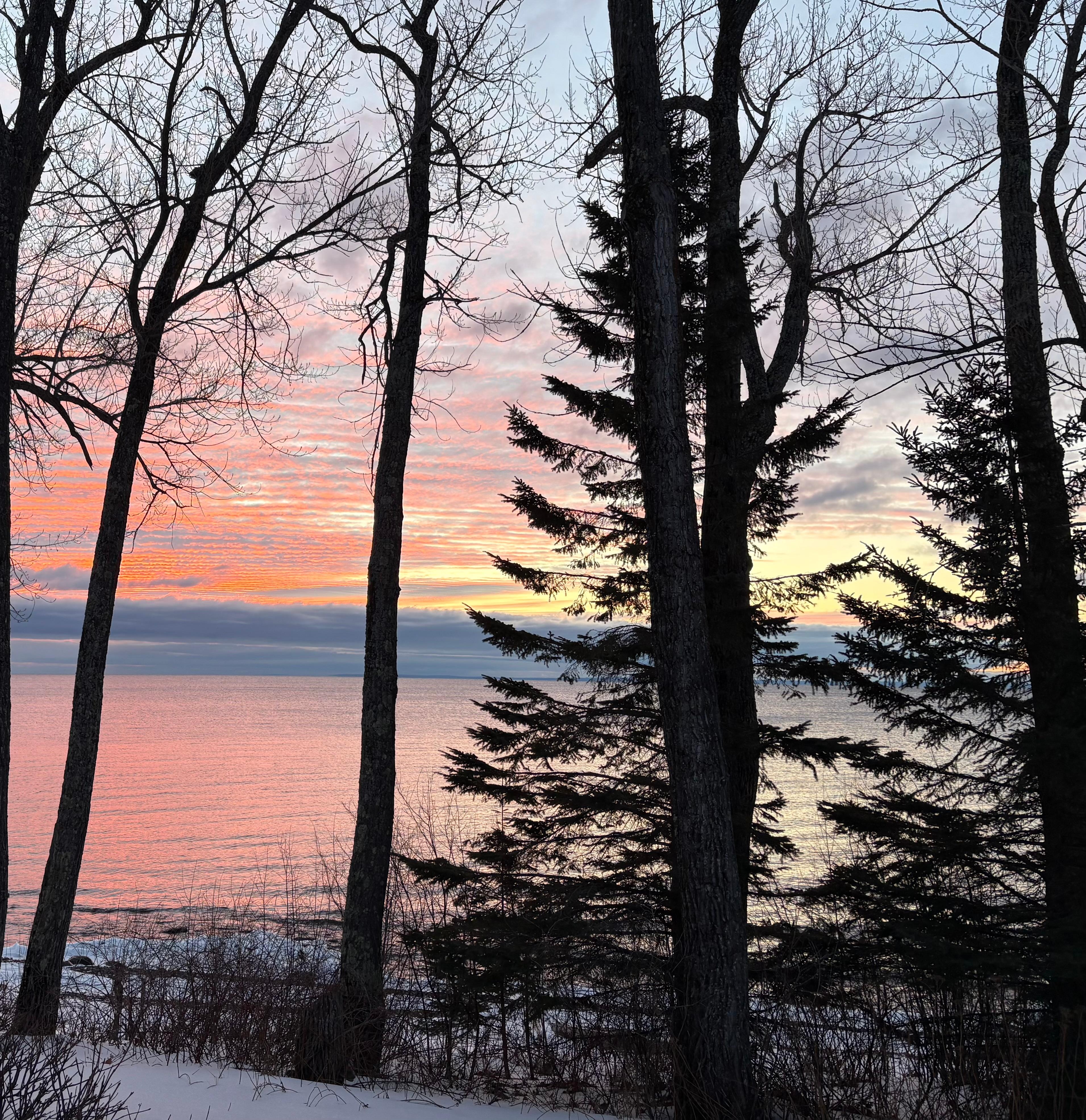 The view of the sunrise from our room.