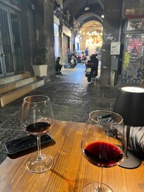 One more glass of wine before heading to hotel.