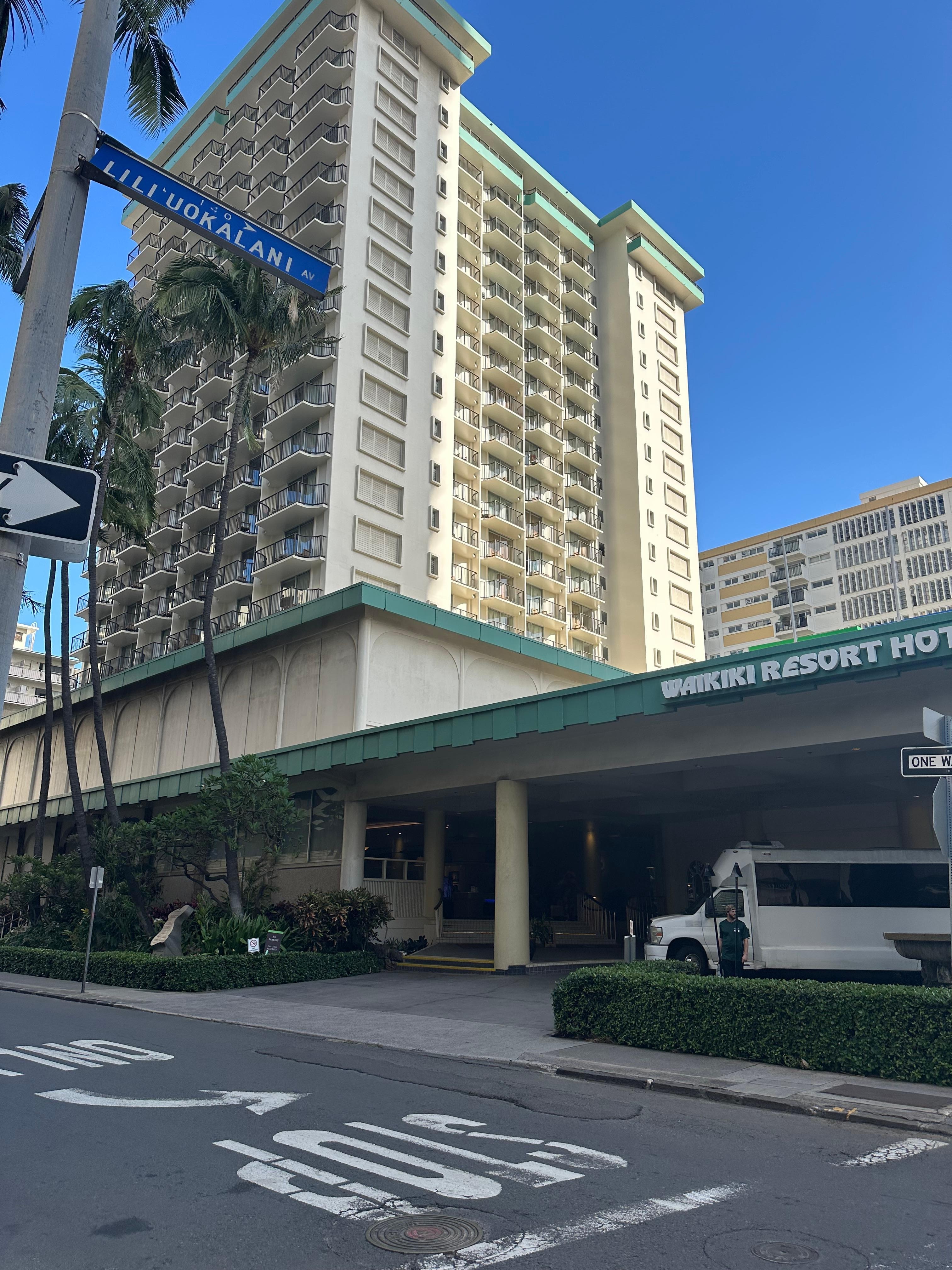Hotel facing front entrance