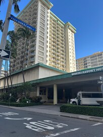Hotel facing front entrance
