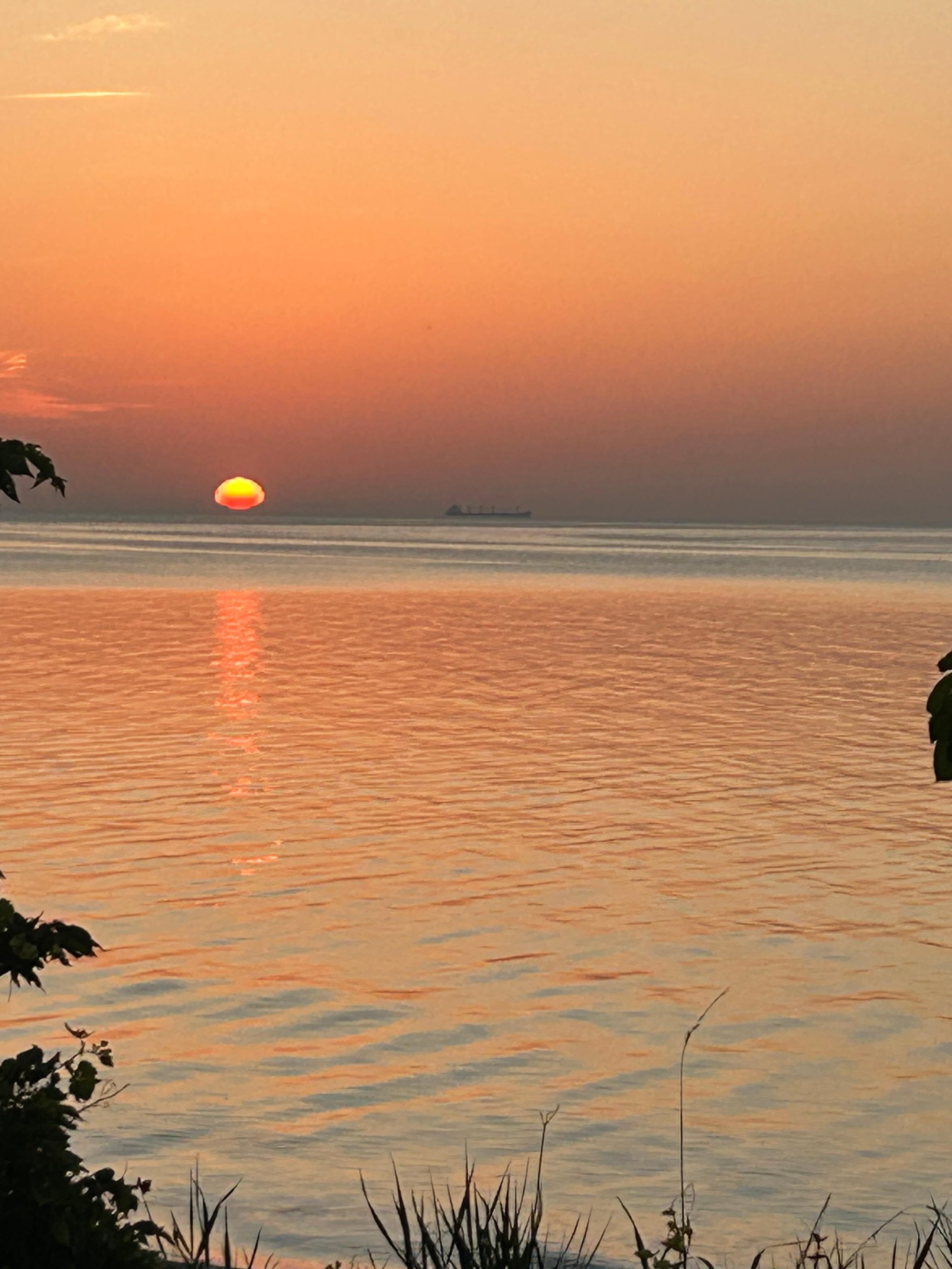 Sunrise view from the deck. 