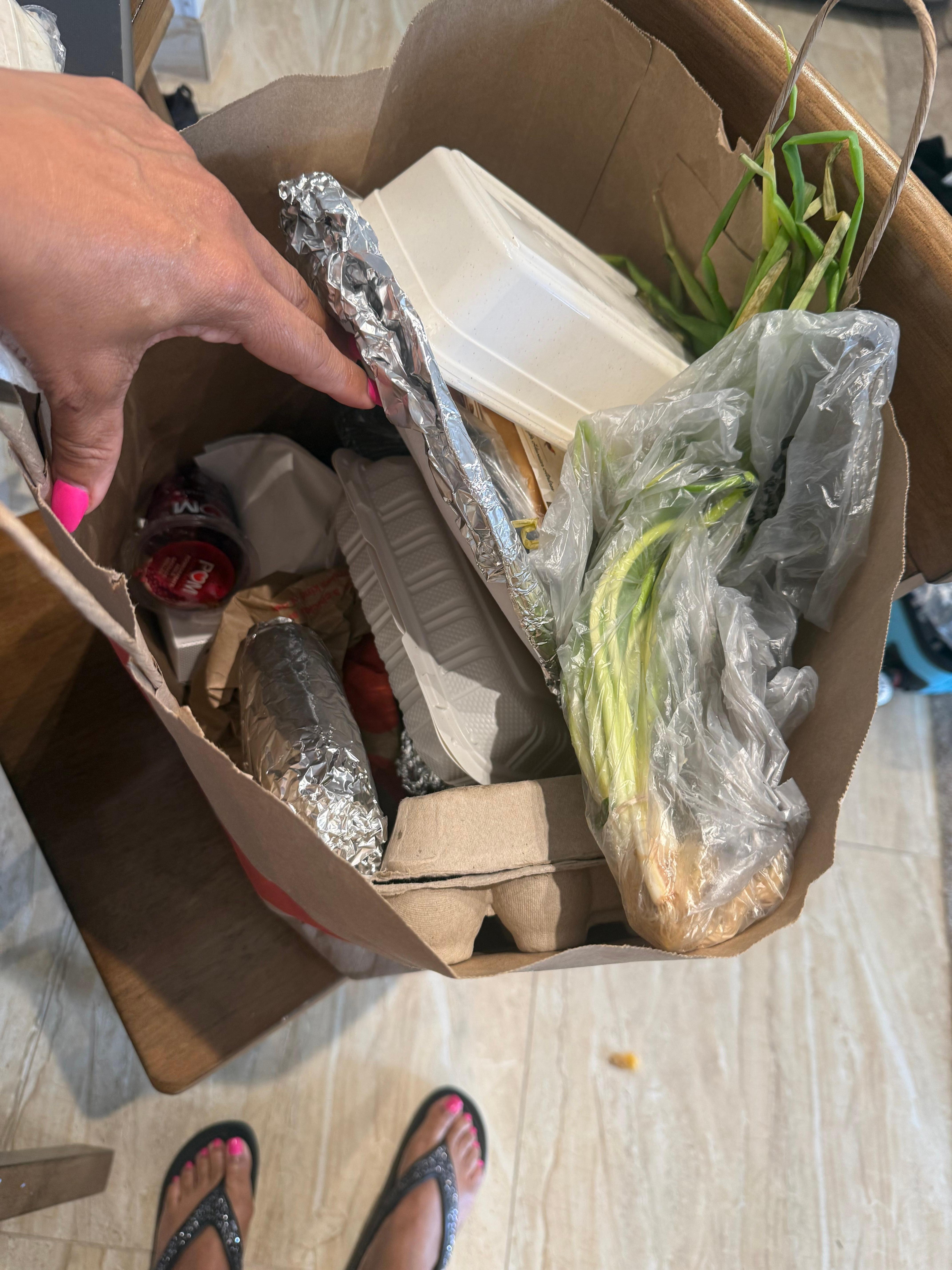 Trash of the items thrown away