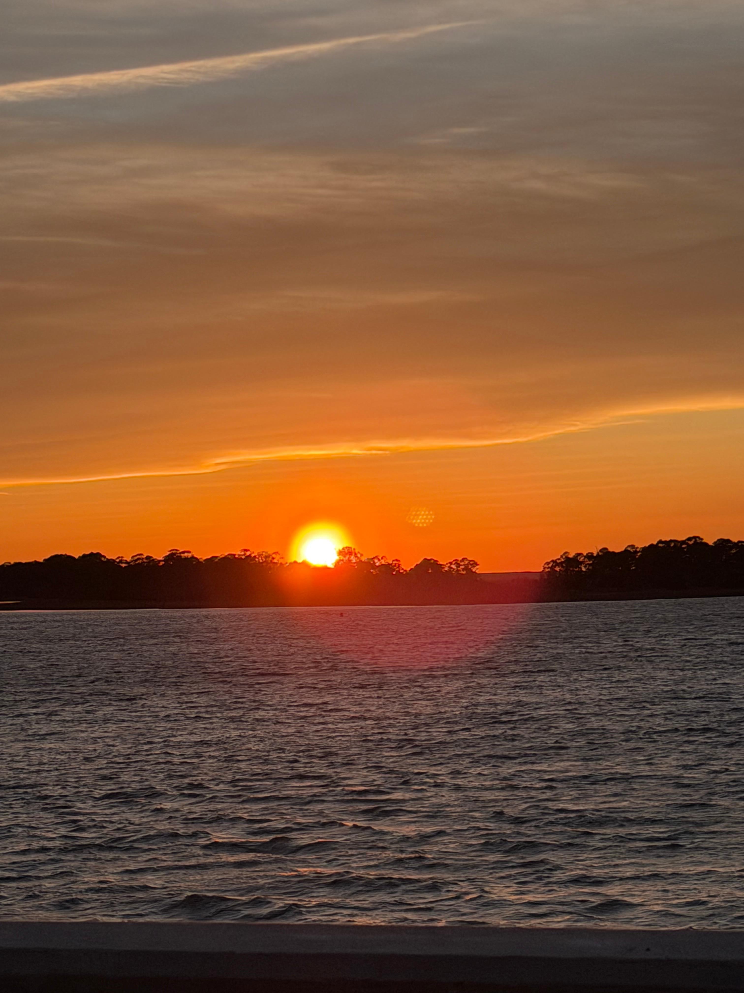 Sunset from the Bridge to Fripp from Hunting Island