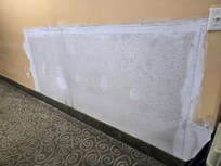 Part of the 'remodel' that had new mold growing.