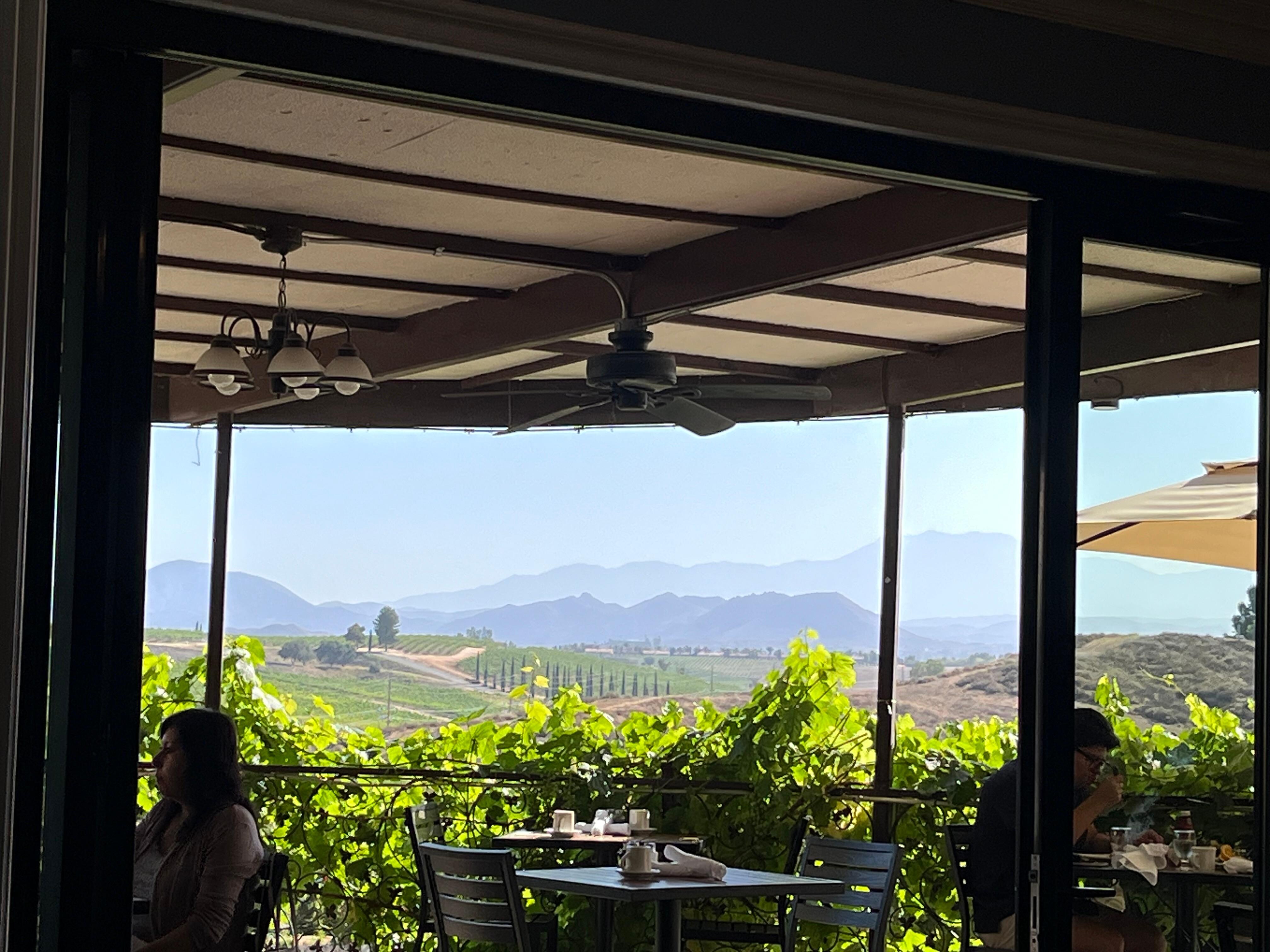 The view from the restaurant.
