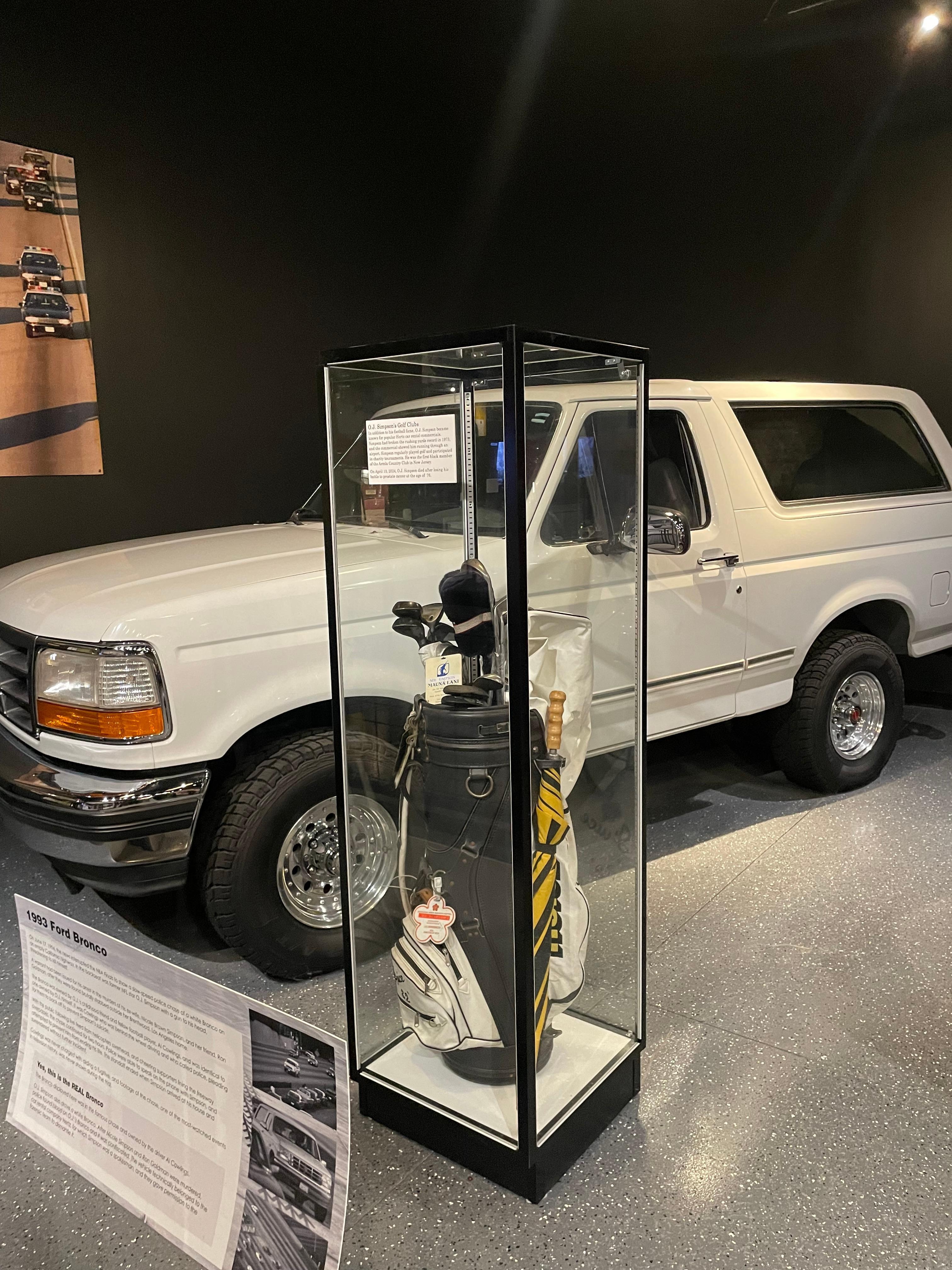 OJ’s Bronco at Alcatraz museum 