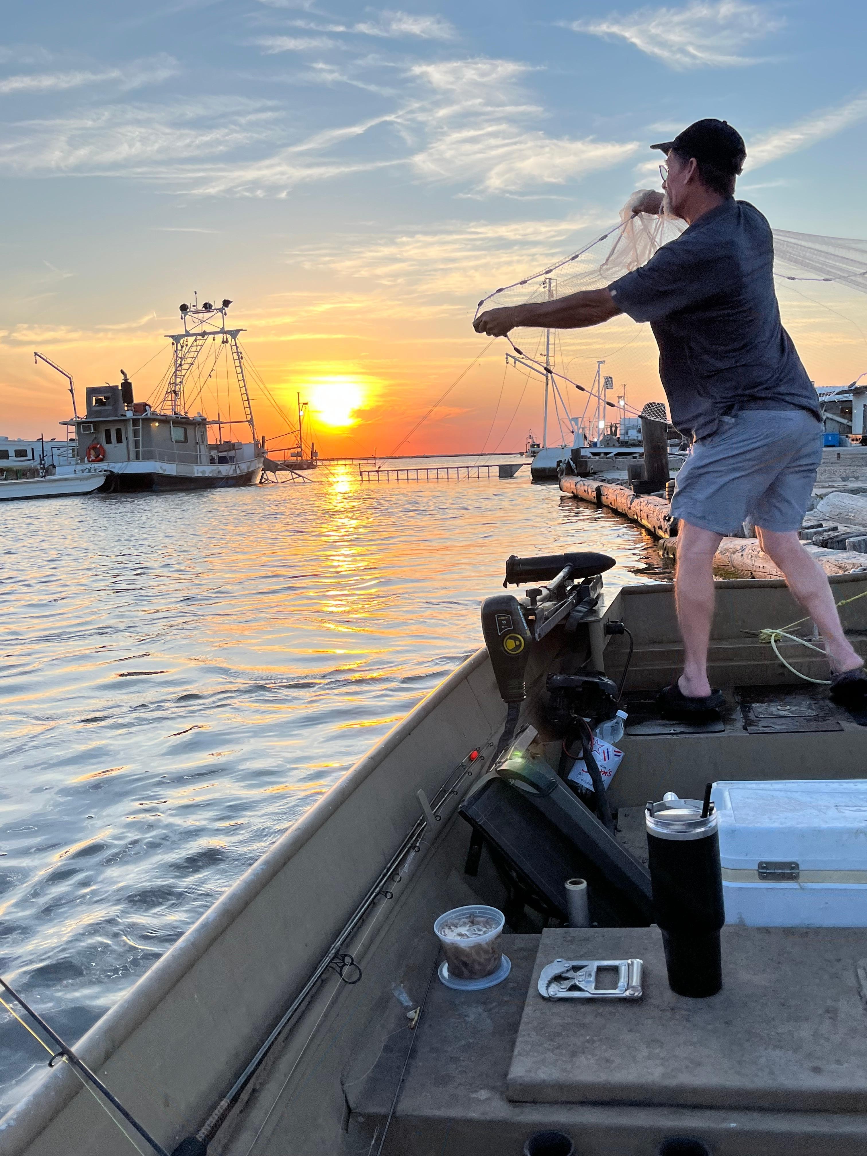 Casting for shrimp