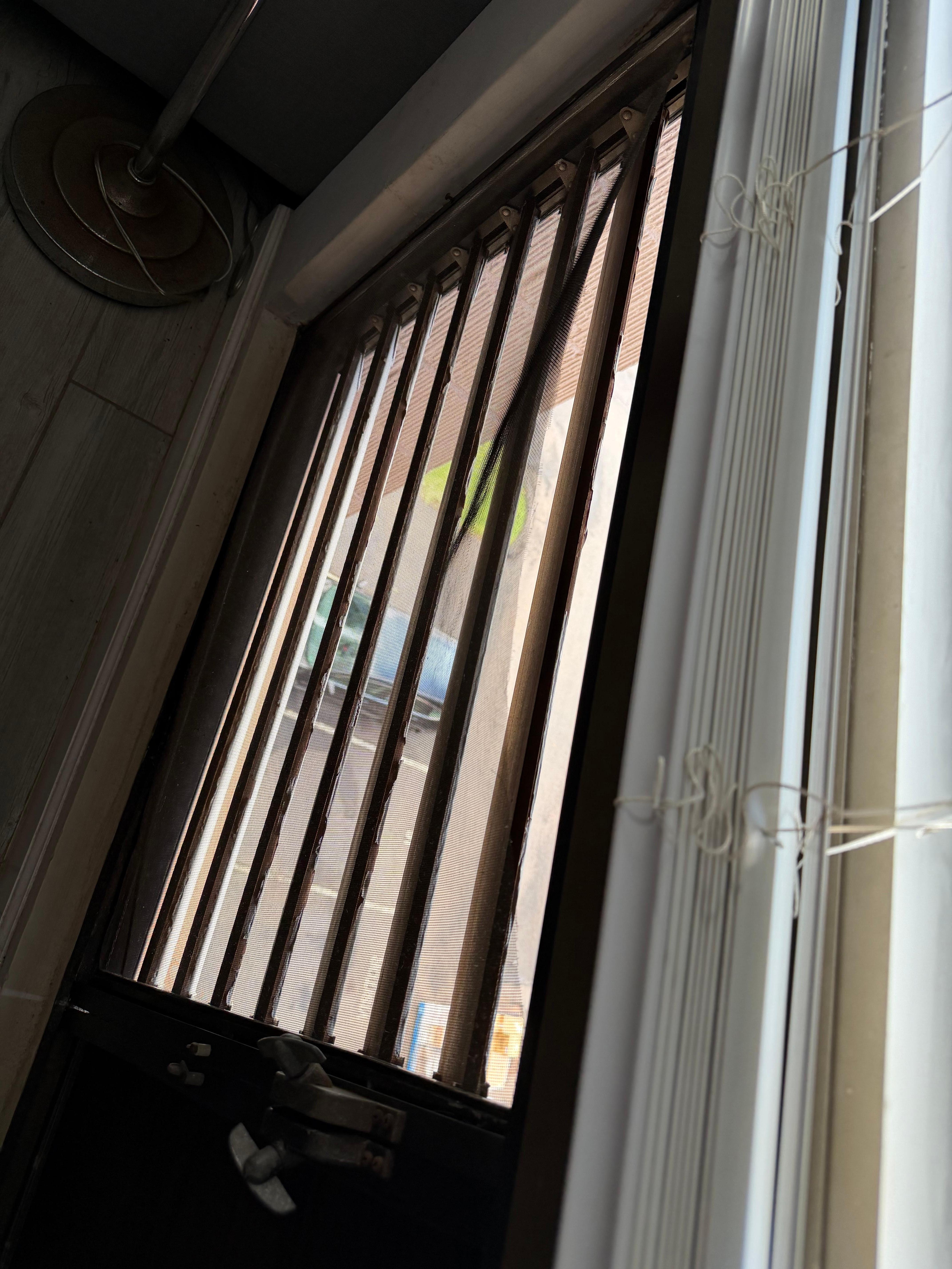 Oh yeah, and I forgot to mention. The screen behind the table that’s at a walking level for a toddler is completely ripped. Do not open this window.