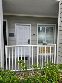 Front door of one of the units