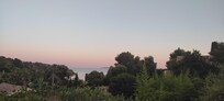 Vue mer le soir depuis la terrasse