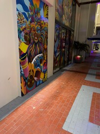 Walkway at the hotel