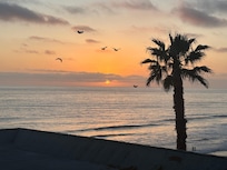 The sunset from our “partial ocean view” room